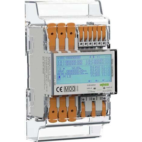 Compteur d'énergie monophasé WAGO 879-3000 4PU numérique 65 A conformité MID: oui 1 pc(s) W287902 (1/4)