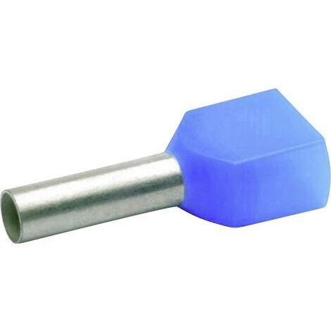 Embout double dextrémité de câble Klauke 87310 2.5 mm² x 10 mm partiellement isolé bleu 100 pc(s) (1/3)