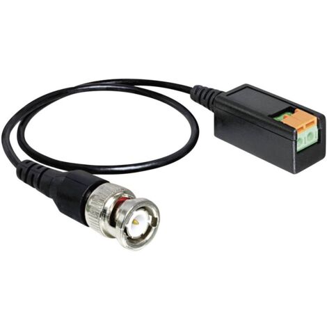 Câble de raccordement BNC [1x fiche BNC mâle - 1x câble à 2 fils] Delock 0,4 m noir