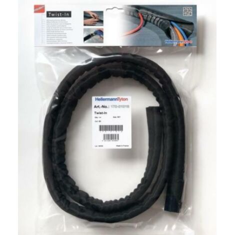 Gaine tressée HellermannTyton Twist-In 13 170-01013 noir polyester 10 à 13 mm 5 m (1/4)