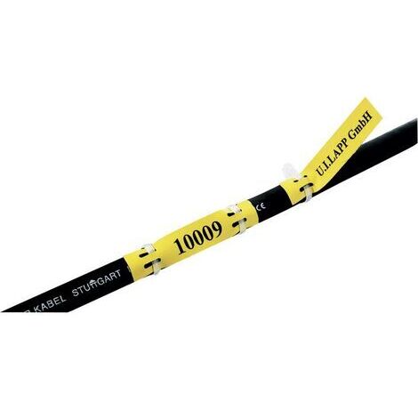 LAPP 83254750 LFL2H YE/WH Etiquette de câble Fleximark 35 x 9 mm Couleur de la surface de marquage: jaune Nombre d'étiq
