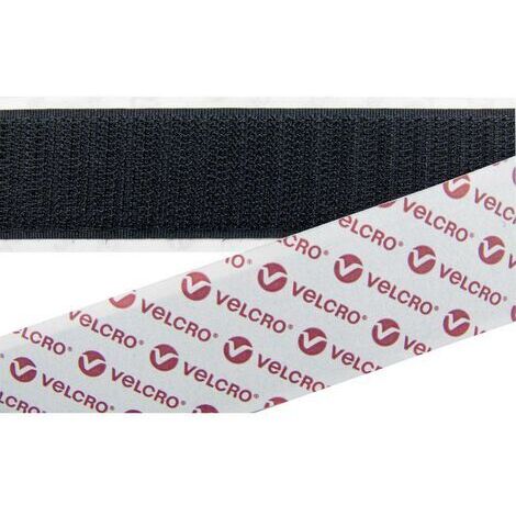 VELCRO® E08802533011425 Bande auto-agrippante à coller partie crochets (L x l) 25000 mm x 25 mm noir 25 m (1/2)