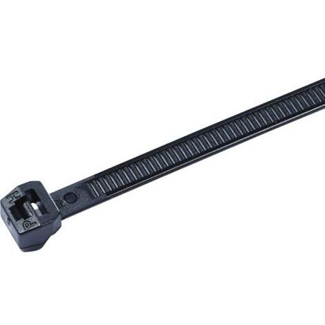 HellermannTyton 118-04900 T30LOS-HS-BK-C1 Serre-câble 200 mm 3.40 mm noir stabilisé à la chaleur 100 pc(s) S16799 (1/5)