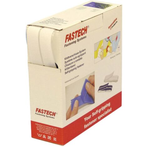 FASTECH® B20-SKL000010 Bande auto-agrippante hotmelt à coller partie velours et partie agrippante (L x l) 10000 mm x 20 mm blanc 10 m S18654 (1/3)