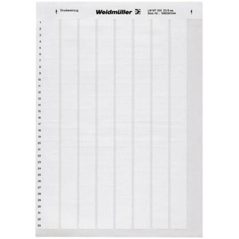 Weidmüller 1695721044-1 LM WRITE ON 23X55 WS Etiquette LaserMark 12.7 x 23 mm Couleur de la surface de marquage: blanc Nombre d'étiquettes: 40 S18138 (1/2)