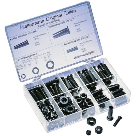Set de passe-fils anti-pliure HellermannTyton HOTKIT 639-60000 PVC 100 parties S17913 (1/3)