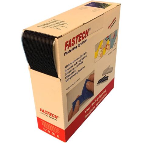 FASTECH® B50SKL01E999910 Bande auto-agrippante hotmelt à coller partie crochets, extra-fort (L x l) 10000 mm x 50 mm noir 10 m S20355 (1/2)