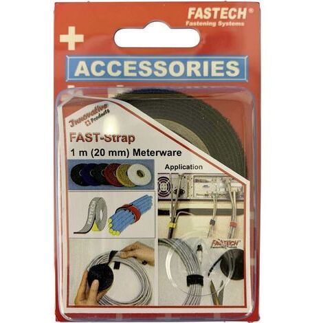 FASTECH® 910-330C Bande auto-agrippante pour grouper partie velours et partie agrippante (L x l) 1000 mm x 20 mm noir 1 (1/5)