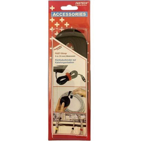 FASTECH® 696-330C Bande auto-agrippante pour grouper partie velours et partie agrippante (L x l) 5000 mm x 10 mm noir 5 m S26676 (1/5)