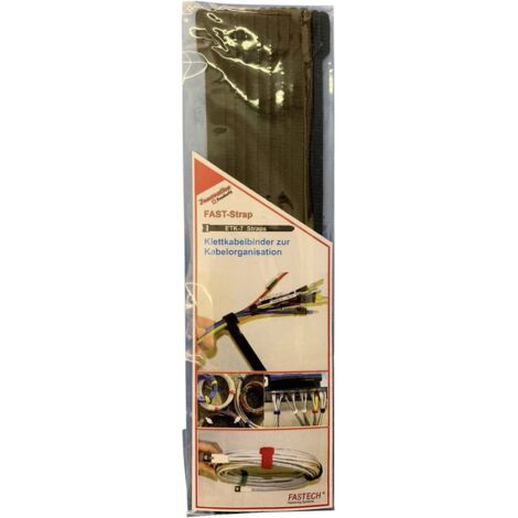 FASTECH® E7-2-330-B10 Collier de serrage auto-agrippant pour grouper partie velours et partie agrippante (L x l) 200 mm x 7 mm noir 10 pc(s) S28374 (1/2)