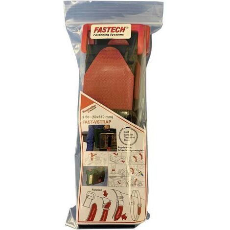 FASTECH® 906-810-Bag Bande auto-agrippante avec boucle partie velours et partie agrippante (L x l) 810 mm x 50 mm noir, (1/5)