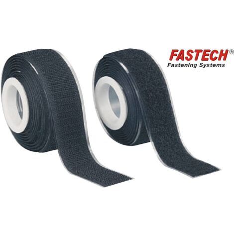 FASTECH® 919-330 Bande auto-agrippante à coller partie velours et partie agrippante (L x l) 2000 mm x 25 mm noir 1 pair (1/5)