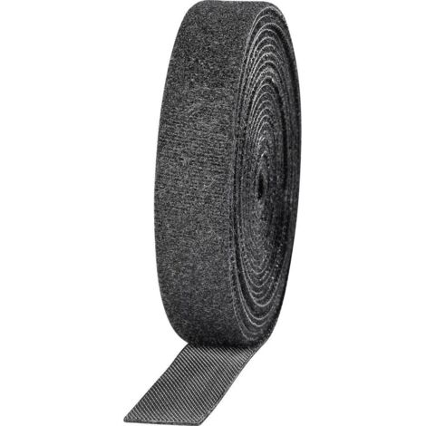 TOOLCRAFT KL16X3000C Bande auto-agrippante pour grouper partie velours et partie agrippante (L x l) 3000 mm x 16 mm noi (1/6)