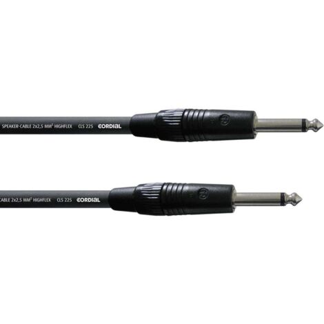 Cordon Cordial CPL 10 PP 25 Jack instruments [1x Jack mâle 6.35 mm - 1x Jack mâle 6.35 mm] 10.00 m noir flexible (1/3)