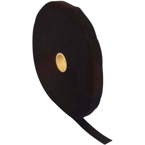FASTECH® T0605099991125 Bande auto-agrippante pour grouper partie velours et partie agrippante (L x l) 25000 mm x 50 mm noir 25 m Q60443 (1/2)