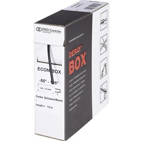 Gaine thermorétractable sans colle 2:1 DSG Canusa DERAY-Box 8610254702 gris Ø intérieur nominal (avant réduction): 25.4 (1/2)