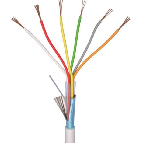 ELAN 70I140 Câble d'alarme LiYY 6 x 0.22 mm² blanc 10 m