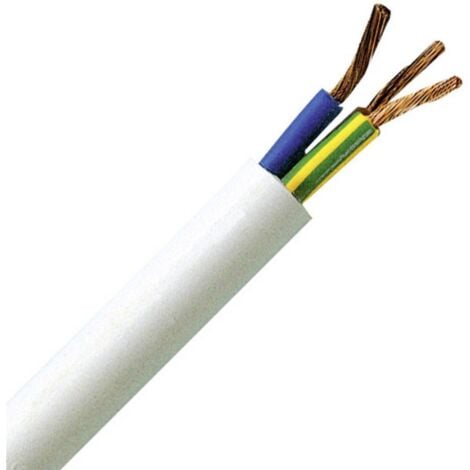 Kopp 151810842 Câble gainé H05VV5-F 3 x 1.5 mm² blanc 10 m