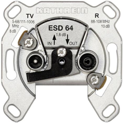 Kathrein ESD 64 Prise antenne TV, FM encastré Prise de montage en boucle (1/2)
