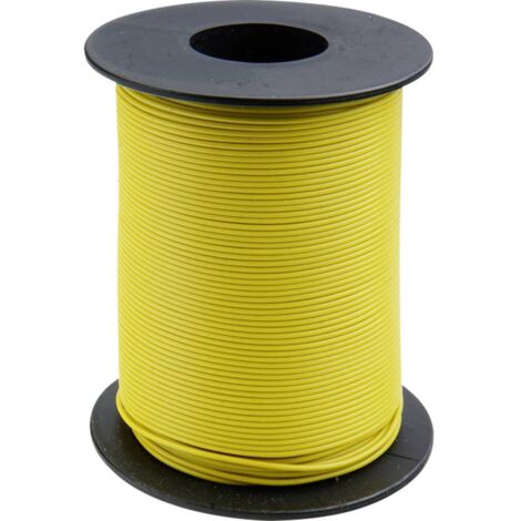 Donau Elektronik 105-3-100 Fil de câblage 1 x 0.20 mm² jaune 100 m W737201 (1/2)