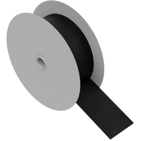 Velcro autocollant 30 mm Noir velours - 25 m