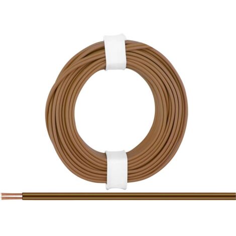 Fil de câblage 21888 2 x 0.14 mm² marron – Longueur 5 m – Flexible pour applications à température variable - Y067001