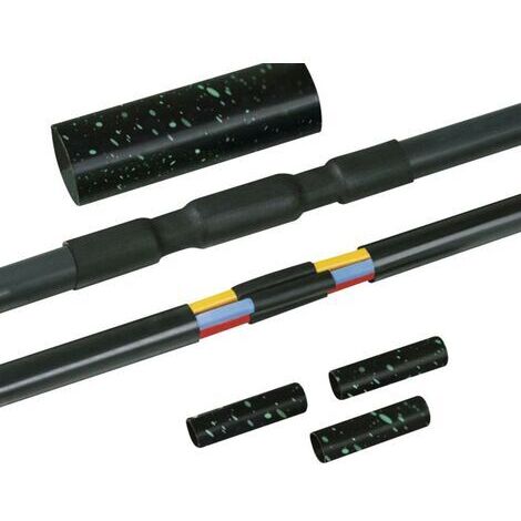 Kit de réparation câbles thermorétractables 250mm – 6 manchons en polyoléfine – Résistance UV et sans halogène – Isolation durable – Hellermanntyton