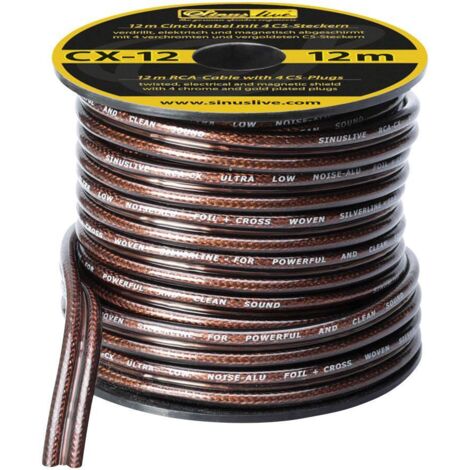 Sinuslive CX-12 Câble RCA 12.00 m [1x extrémité(s) ouverte(s) - 1x extrémité(s) ouverte(s)] A087951 (1/2)