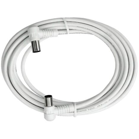 Câble de raccordement Axing BAK 373-00 [1x antenne mâle 75 Ω - 1x antenne femelle 75 Ω] 3.75 m blanc