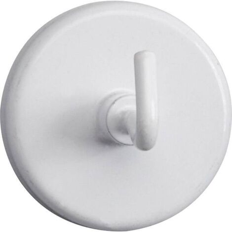 Maul Aimant (Ø x H) 36 mm x 36 mm rond, avec crochets blanc 5 pc(s) 6158002 (1/5)