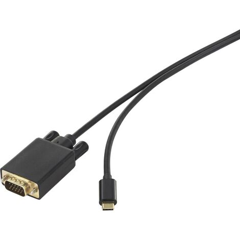 Câble adaptateur Renkforce USB-C® / VGA USB-C® mâle, Fiche mâle