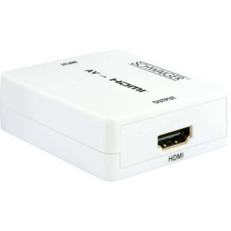 SCHWAIGER AV-zu-HDMI Konverter – Wandelt Composite-Signal Auf Full HD 1080p, Plug & Play