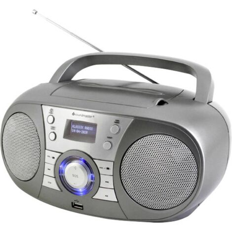 soundmaster SCD1800TI Radio-lecteur CD DAB+, FM AUX, Bluetooth, CD, USB gris Y234762 (1/4)