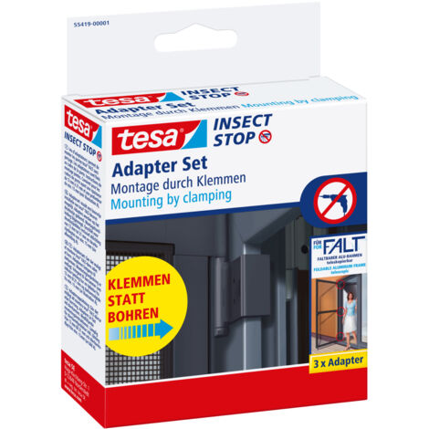 tesa 55419-01-00 Falt Set adaptateur pour moustiquaire Convient pour marque (répulsifs) Tesa Moustiquaire Tesa 1 pc(s) (1/5)