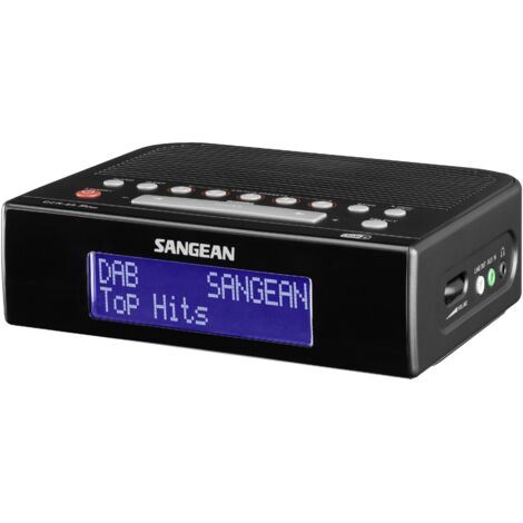 Sangean DCR-89+ Radio-réveil DAB+, FM AUX, USB fonction réveil noir W370302