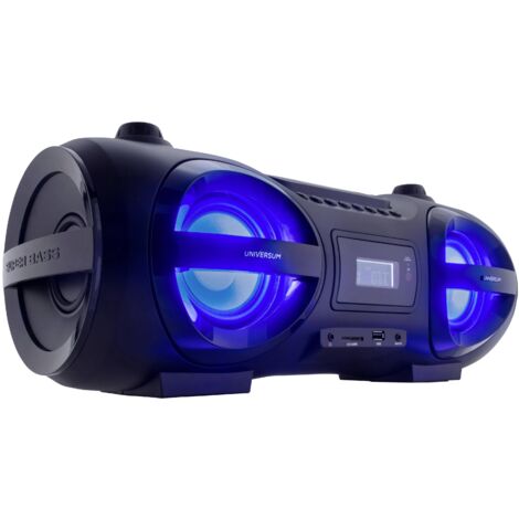 UNIVERSUM BB 500-20 Ghetto-blaster FM AUX, Bluetooth, CD, SD, USB avec télécommande, lumière d'ambiance noir S900642 (1/5)