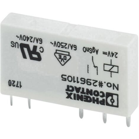 Relais pour circuits imprimés Phoenix Contact REL-MR- 24DC/21 2961105 24 V/DC 6 A 1 inverseur (RT) 1 pc(s) (1/3)