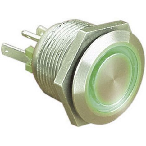 Bulgin MPI002/28/GN MPI002/28/GN Bouton-poussoir antivandalisme 24 V/DC 0.05 A 1 x Off/(On) à rappel vert (Ø x L) 22 mm x 32.7 mm IP66 1 pc(s) D77352 (1/3)