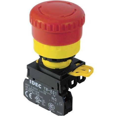 Idec YW1B-V4E01R Arrêt d'urgence 240 V/AC 6 A 1 NF (R) 1 pc(s) D77405 (1/4)
