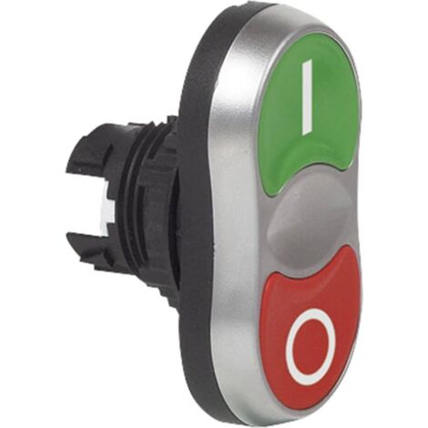 BACO BA100506-GN L61QA22K Bouton-poussoir à double touche collerette plastique, chromé vert 1 pc(s) (1/3)