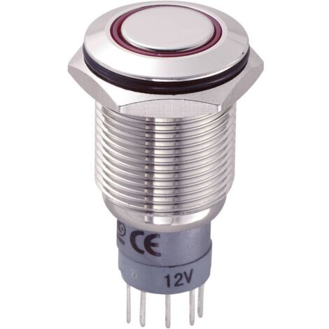 Interrupteur antivandalisme TRU COMPONENTS LAS2GQF-11ZE/R/12V/N/P 701778 250 V/AC 3 A 1 x On/On IP67 à accrochage 1 pc( (1/3)