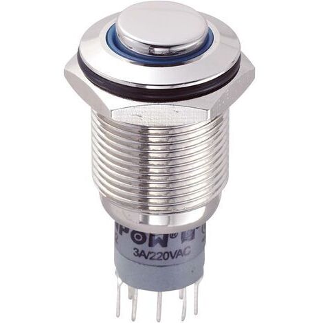 Interrupteur antivandalisme TRU COMPONENTS LAS2GQH-22ZE/B/12V/N/P 701835 250 V/AC 3 A 2 x On/On à accrochage 1 pc(s) (1/4)