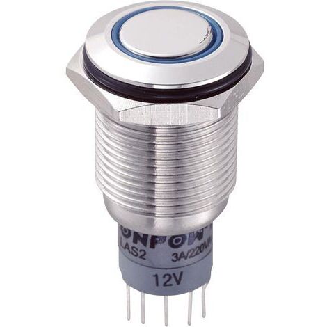 Interrupteur antivandalisme TRU COMPONENTS LAS2GQF-11ZE/B/12V/S/P 701845 250 V/AC 3 A 1 x On/On à accrochage 1 pc(s) (1/3)