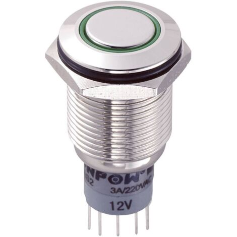Interrupteur antivandalisme TRU COMPONENTS LAS2GQF-22ZE/G/12V/N/P 701846 250 V/AC 3 A 2 x On/On à accrochage 1 pc(s) (1/3)