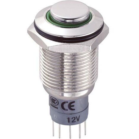 Interrupteur antivandalisme TRU COMPONENTS LAS2GQH-11ZE/G/12V/N/P 701872 250 V/AC 3 A 1 x On/On à accrochage 1 pc(s) (1/3)
