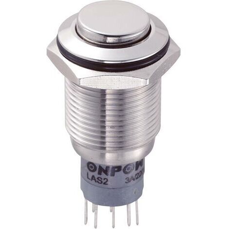 Bouton-poussoir antivandalisme TRU COMPONENTS LAS2GQH-22/S/P 701920 250 V/AC 3 A 2 x On/(On) à rappel 1 pc(s) (1/4)
