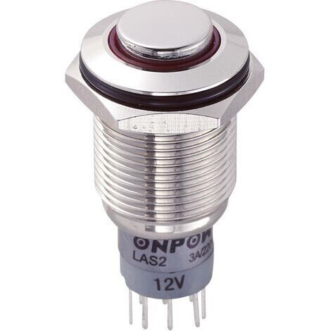Bouton-poussoir antivandalisme TRU COMPONENTS LAS2GQH-22E/R/12V/N/P 701982 250 V/AC 3 A 2 x On/(On) à rappel 1 pc(s) (1/4)