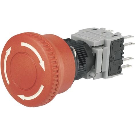 TRU COMPONENTS LAS1-BY-22TSB Arrêt d'urgence 2 NF (R), 2 NO (T) 1 pc(s)