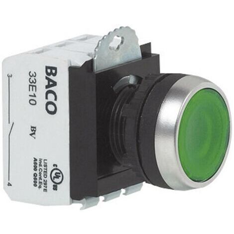 BACO BAL21AH50L L21AH50L Bouton-poussoir collerette plastique, chromé blanc 1 pc(s) D73671 (1/4)