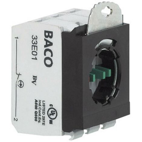 BACO 333E12 Élément de contact avec adaptateur de fixation 1 NF (R), 1 NO (T) à rappel 600 V 1 pc(s) (1/3)